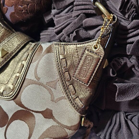 ULTRA RARE Vintage Coach Y2k Studded Hamptons Hobo Shoulder Bag Purse - Picture 2 of 8